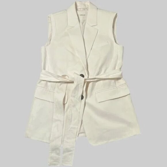 NEW Everlane The Sleeveless Blazer in Buttersmooth Womens 0 Canvas Vest - Picture 11 of 14